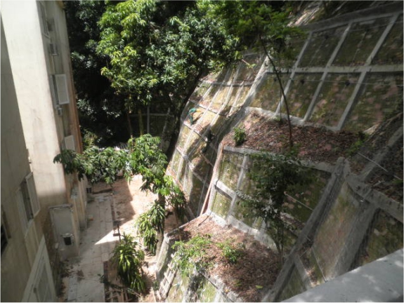 Fixação de Tela de Alta resistência tipo Maccaferri - Rua Almirante Guilobel - Lagoa-RJ - Obra concluída